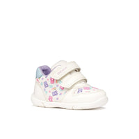 Geox Kids WHITE / 3.5UK Geox Infants Girls White with Straps Zapito Sneakers - B556DA