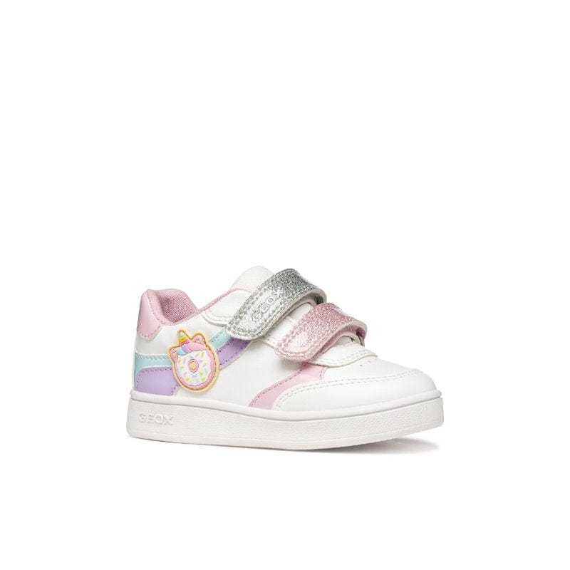 Geox Kids WHITE / 5UK Geox Infants Girls White Riptape Closure Eclyper Sneakers -  B655MB