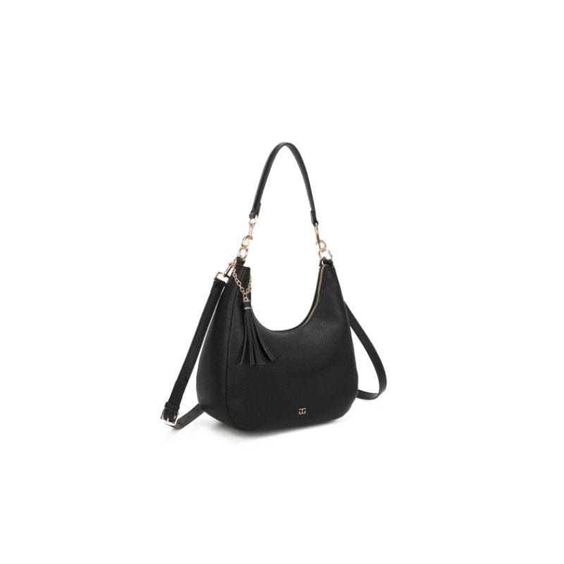 Gionni Womens BLACK / ONE SIZE Gionni Womens Black Curved Shoulder Bag Charlotte - 11G2818
