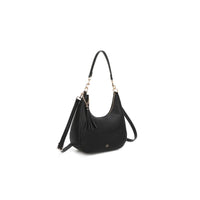 Gionni Womens BLACK / ONE SIZE Gionni Womens Black Curved Shoulder Bag Charlotte - 11G2818