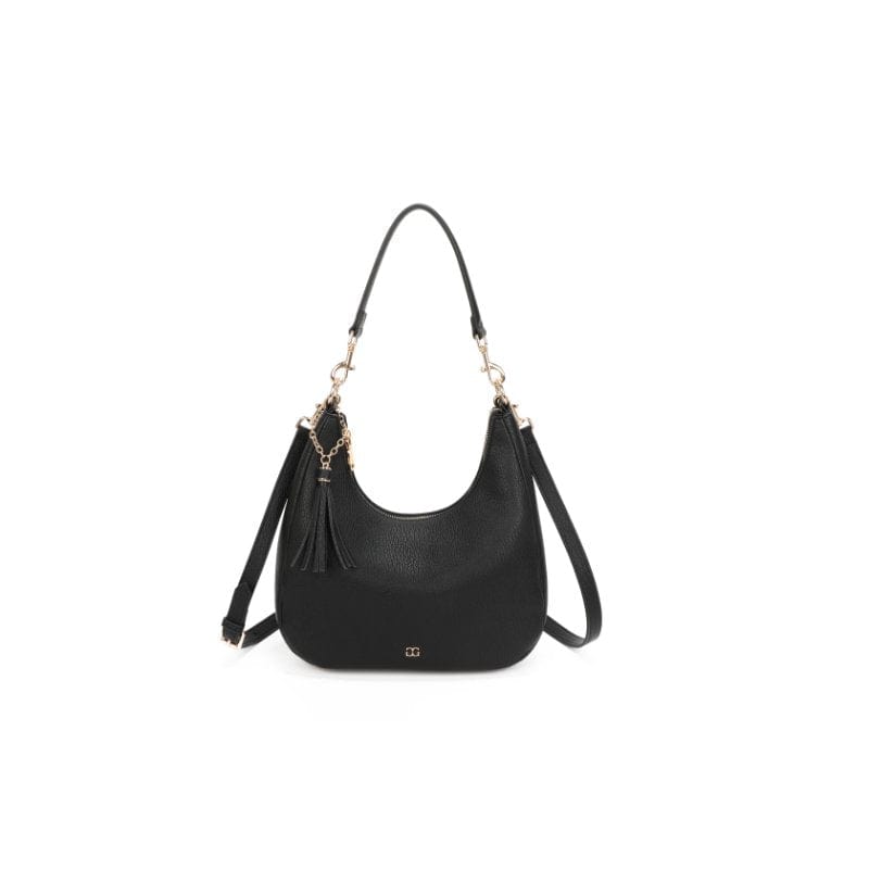 Gionni Womens BLACK / ONE SIZE Gionni Womens Black Curved Shoulder Bag Charlotte - 11G2818