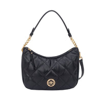 Gionni Womens BLACK / ONE SIZE Gionni Womens Black Diamond Curved Shoulder Bag - 11G2860