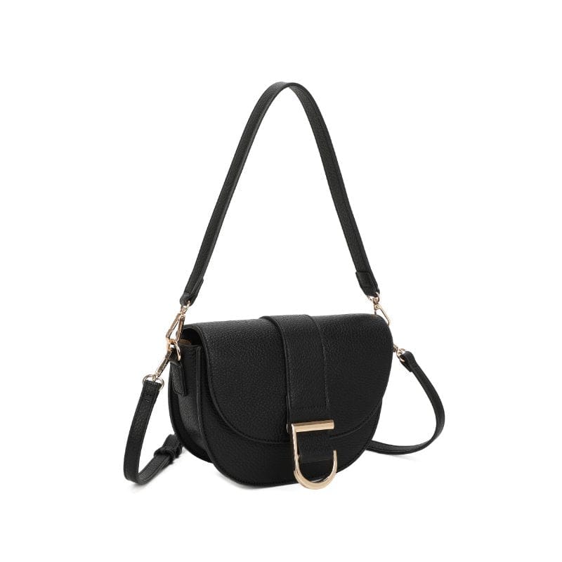 Gionni Womens BLACK / ONE SIZE Gionni Womens Black Medium Saddle Bag Claire - 11G2828