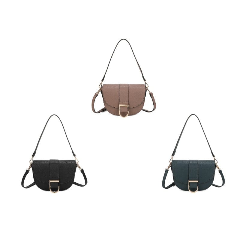 Gionni Womens BLACK / ONE SIZE Gionni Womens Black Medium Saddle Bag Claire - 11G2828