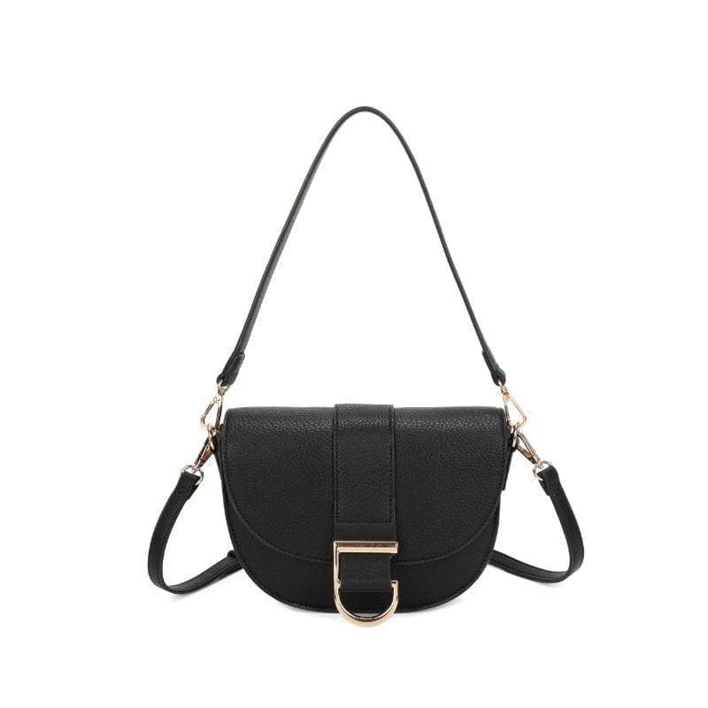 Gionni Womens BLACK / ONE SIZE Gionni Womens Black Medium Saddle Bag Claire - 11G2828
