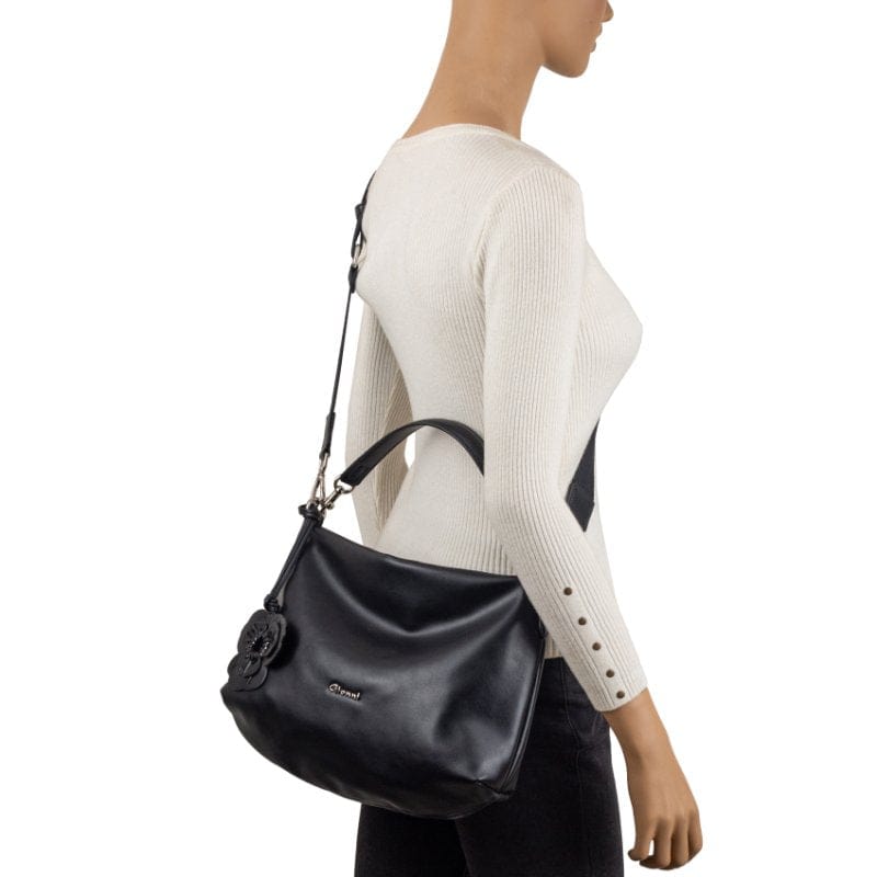 Gionni Womens BLACK / ONE SIZE Gionni Womens Black Onyx Slouchy Hobo Bag - 11G2883