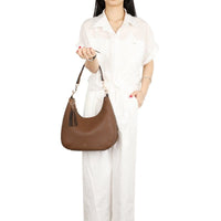 Gionni Womens BROWN / ONE SIZE Gionni Womens Brown Curved Shoulder Bag Charlotte - 11G2818
