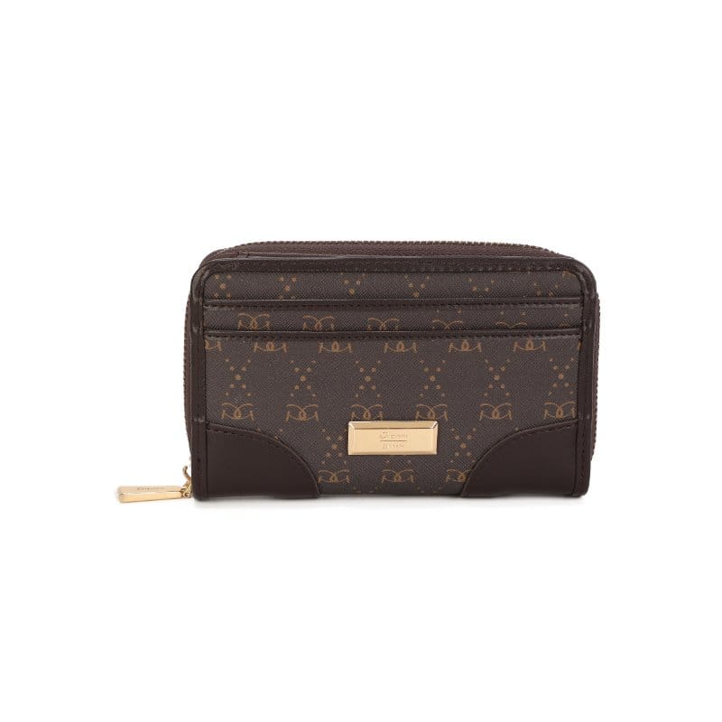 Gionni Womens BROWN / ONE SIZE Gionni Womens Elixir 15.5cm Zip Around Purse - 20G1283