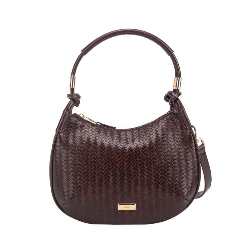 Gionni Womens BROWN / ONE SIZE Gionni Womens Neroli Curved Woven Shoulder Bag - 11G2918