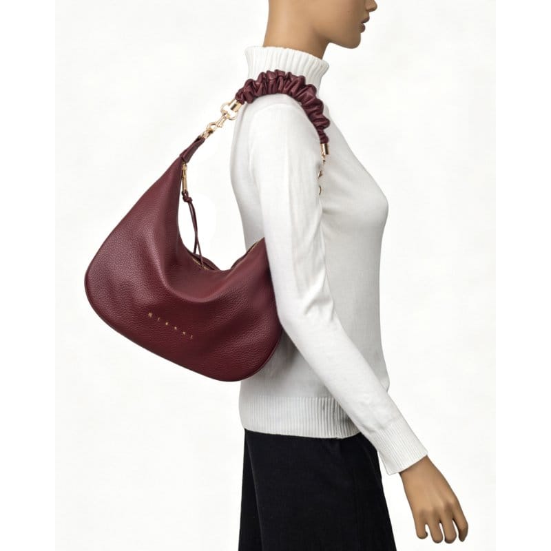 Gionni Womens BURGUNDY / ONE SIZE Gionni Womens Burgundy Musk Curved Hobo Bag - 11G2913