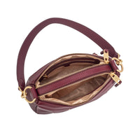 Gionni Womens BURGUNDY / ONE SIZE Gionni Womens Burgundy Saffron Double Zip Shoulder Bag - 11G2917