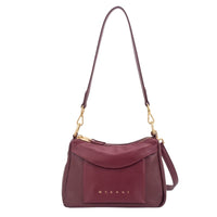 Gionni Womens BURGUNDY / ONE SIZE Gionni Womens Burgundy Saffron Double Zip Shoulder Bag - 11G2917