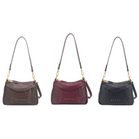 Gionni Womens BURGUNDY / ONE SIZE Gionni Womens Burgundy Saffron Double Zip Shoulder Bag - 11G2917