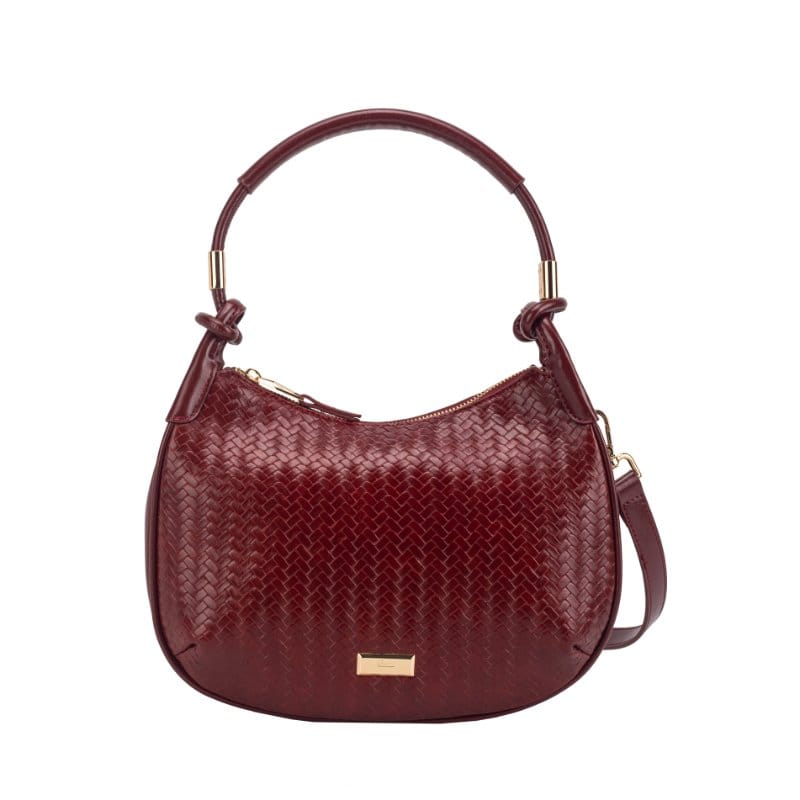 Gionni Womens DARKRED / ONE SIZE Gionni Womens Neroli Curved Woven Shoulder Bag - 11G2918