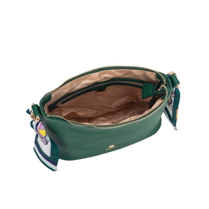 Gionni Womens GREEN / ONE SIZE Gionni Womens Green Curved Zip Xbody Bag Seebreeze - 11G2745