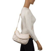 Gionni Womens OFF WHITE / ONE SIZE Gionni Womens Off White Diamond Curved Shoulder Bag - 11G2860