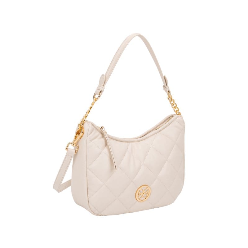 Gionni Womens OFF WHITE / ONE SIZE Gionni Womens Off White Diamond Curved Shoulder Bag - 11G2860