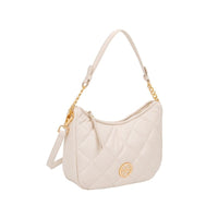 Gionni Womens OFF WHITE / ONE SIZE Gionni Womens Off White Diamond Curved Shoulder Bag - 11G2860