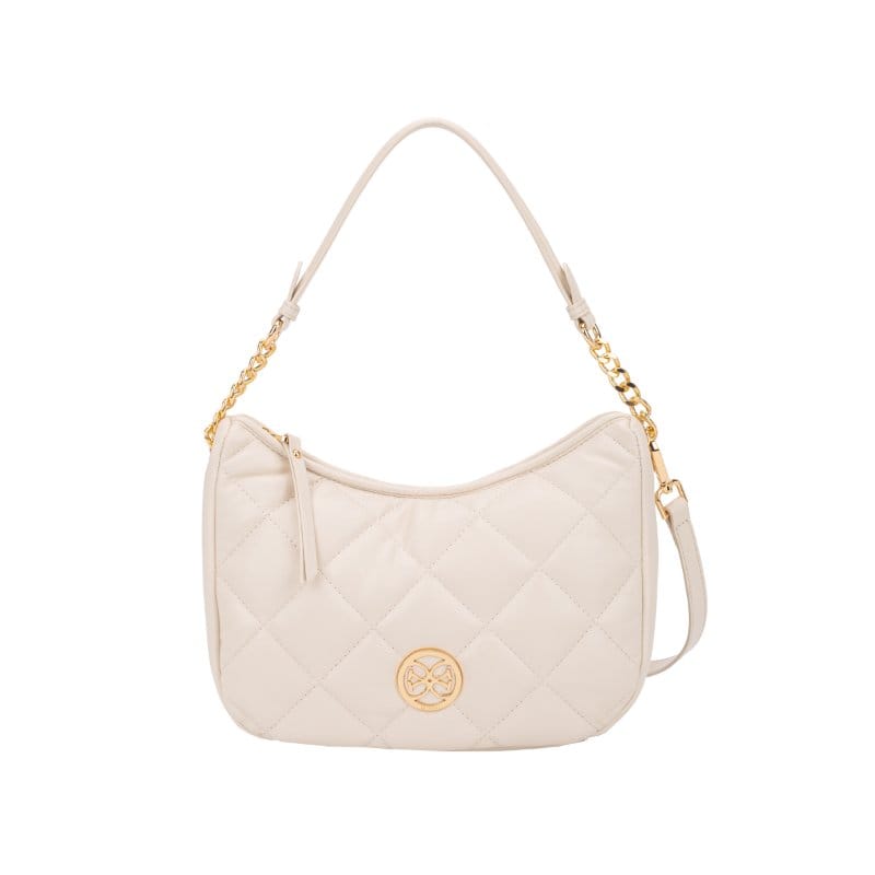 Gionni Womens OFF WHITE / ONE SIZE Gionni Womens Off White Diamond Curved Shoulder Bag - 11G2860