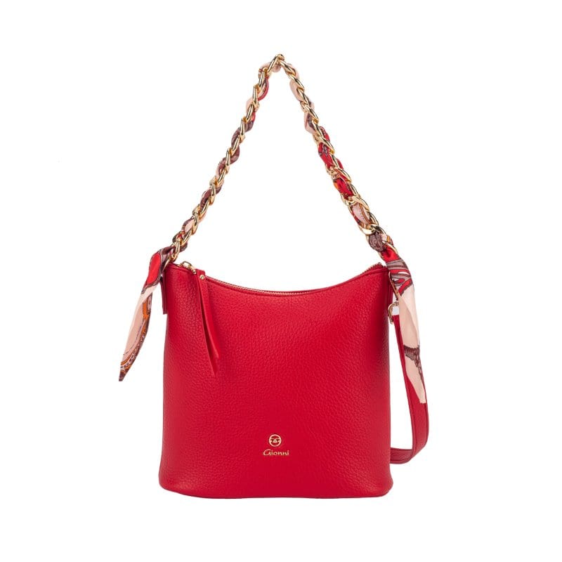 Gionni Womens RED / ONE SIZE Gionni Womens Red Curved Zip Xbody Bag Seebreeze - 11G2745