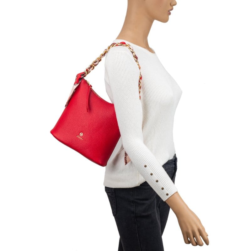 Gionni Womens RED / ONE SIZE Gionni Womens Red Curved Zip Xbody Bag Seebreeze - 11G2745