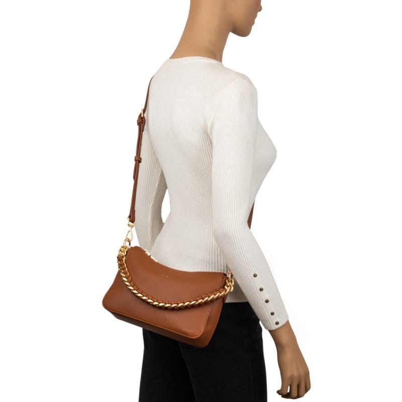 Gionni Womens TAN / ONE SIZE Gionni Womens Tan Ruby Curved Shoulder Bag - 11G2862