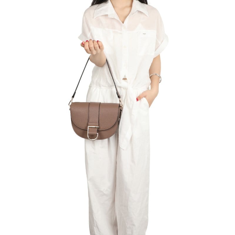 Gionni Womens TAUPE / ONE SIZE Gionni Womens Taupe Medium Saddle Bag Claire - 11G2828