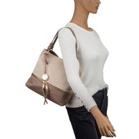 Brandwell Womens TAUPE / ONE SIZE Gionni Womens Taupe Weave Body Shoulder Bag Marina - 11G2749