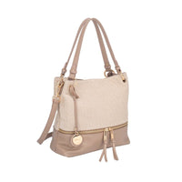 Gionni Womens TAUPE / ONE SIZE Gionni Womens Taupe Weave Body Shoulder Bag Marina - 11G2749