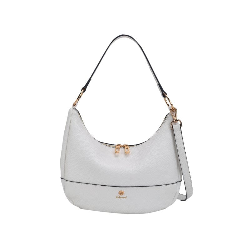 Gionni Womens WHITE / ONE SIZE Gionni Womens White Hobo Shaped Bag Krill - 11G2777