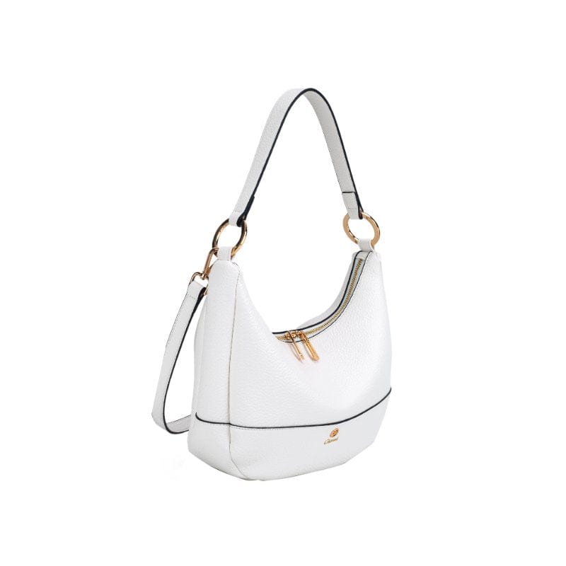 Gionni Womens WHITE / ONE SIZE Gionni Womens White Hobo Shaped Bag Krill - 11G2777