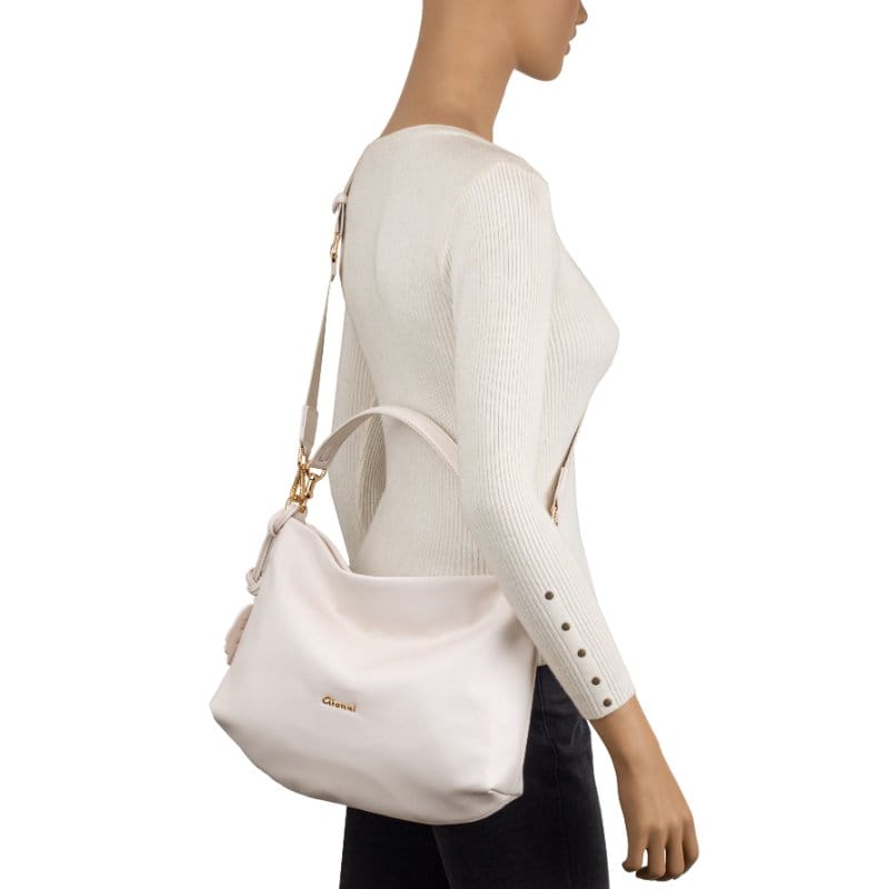 Gionni Womens WHITE / ONE SIZE Gionni Womens White Onyx Slouchy Hobo Bag - 11G2883