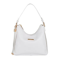 Gionni Womens WHITE / ONE SIZE Gionni Womens White Orchid Curved Top Hobo Bag - 18H1637