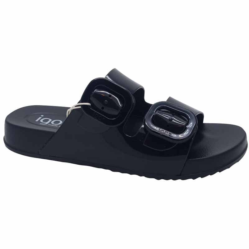 Igor Womens BLACK / 4UK Igor Womens Black Mule Sandal - S10334