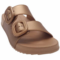 Igor Womens Igor Womens Gold Large Buckle Mule Sandal - S10327