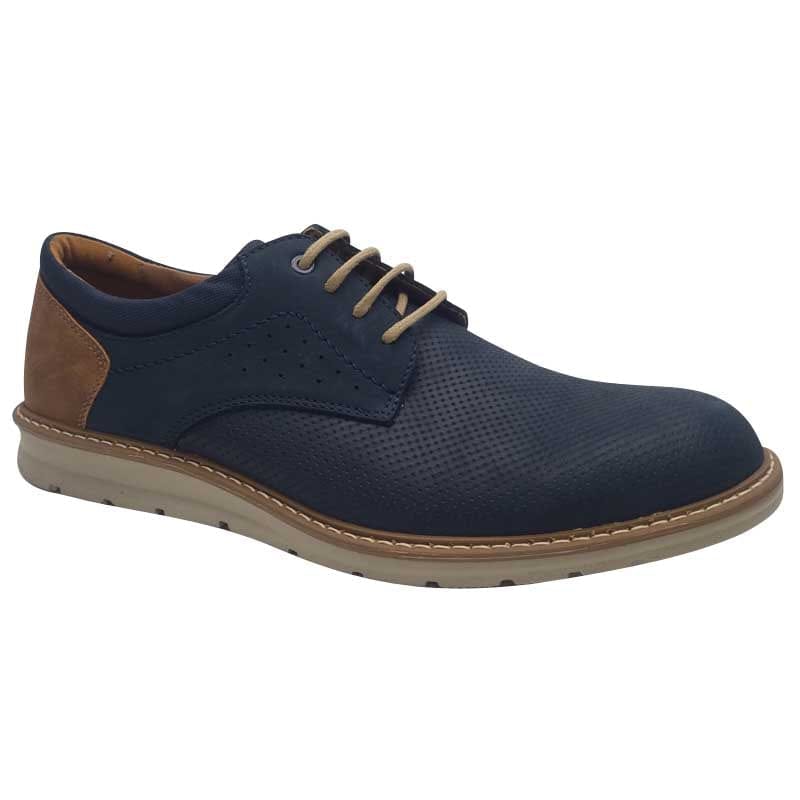 Imac Mens 8UK / NAVY Imac Navy Leather Smart Casual Shoe - 1006200