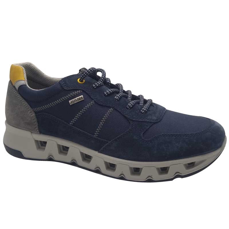 Imac Mens 8UK / NAVY Imac Waterproof Leather Mens Navy Walking Shoe - 103339