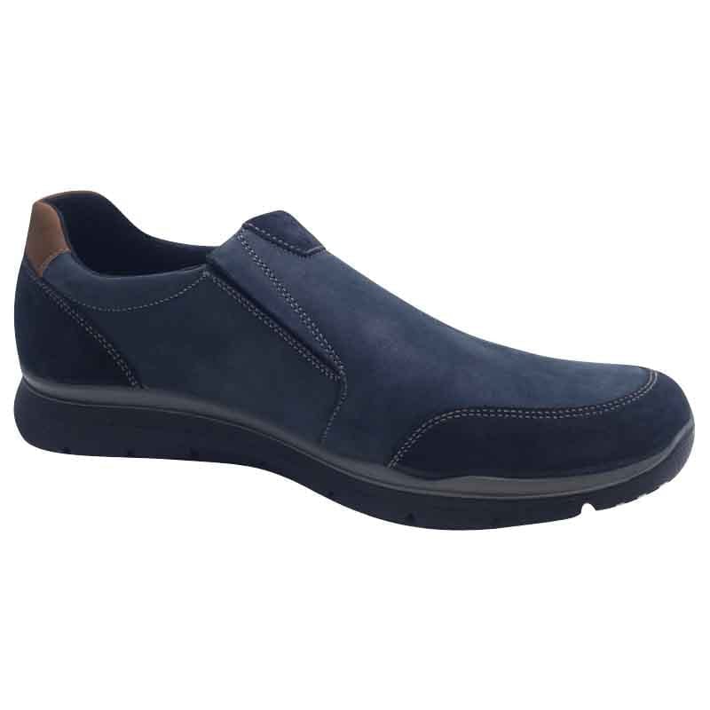 Imac Mens Imace Mens Navy Waterproof Bergamo Leather Slip-On Shoe - 852298