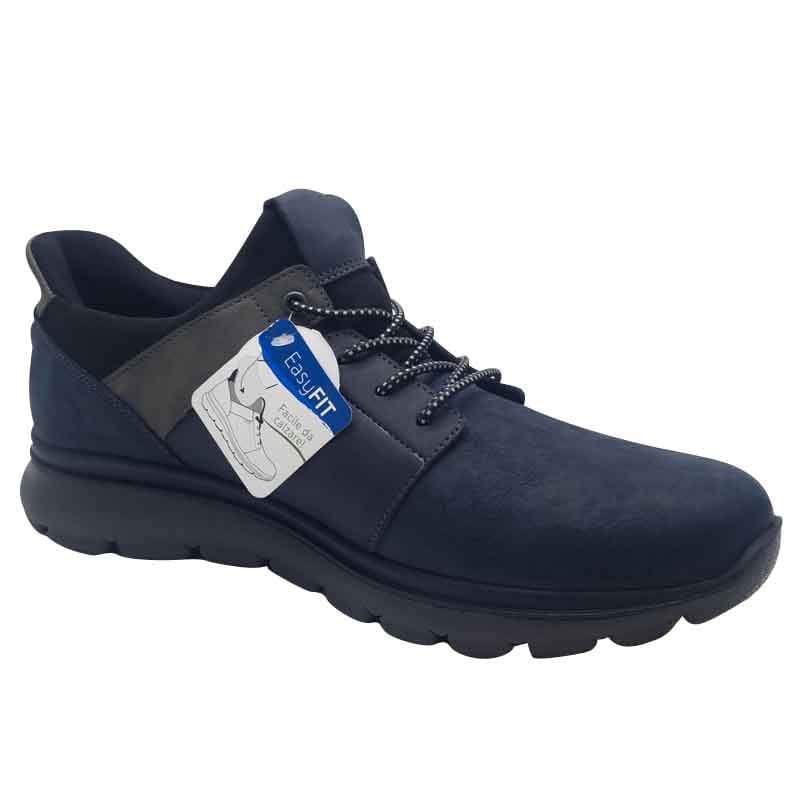 Imac Mens Imace Mens Navy Waterproof Leather Slip-In Shoe - 852418