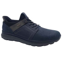 Imac Mens NAVY / 8UK Imace Mens Navy Waterproof Leather Slip-In Shoe - 852418