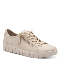 Jana Womens BEIGE / 4UK Jana Womens Beige Side Zip Fashion Trainer 8-23704-46
