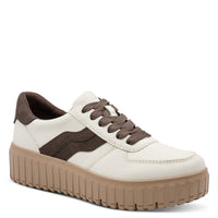 Jana Womens BEIGE / 4UK Jana Womens Beige Side Zip Wide Fit Fashion Trainer 8-23666-45
