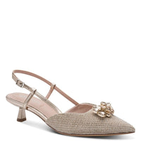 Jana Womens BEIGE / 4UK Tamaris Womens Beige Pointet Shoe Tip Kitten Heel Sandal 1-29512-46