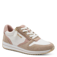 Jana Womens BEIGE / 4UK Tamaris Womens Beige Side Zip Fashion Trainer 8-83734-46