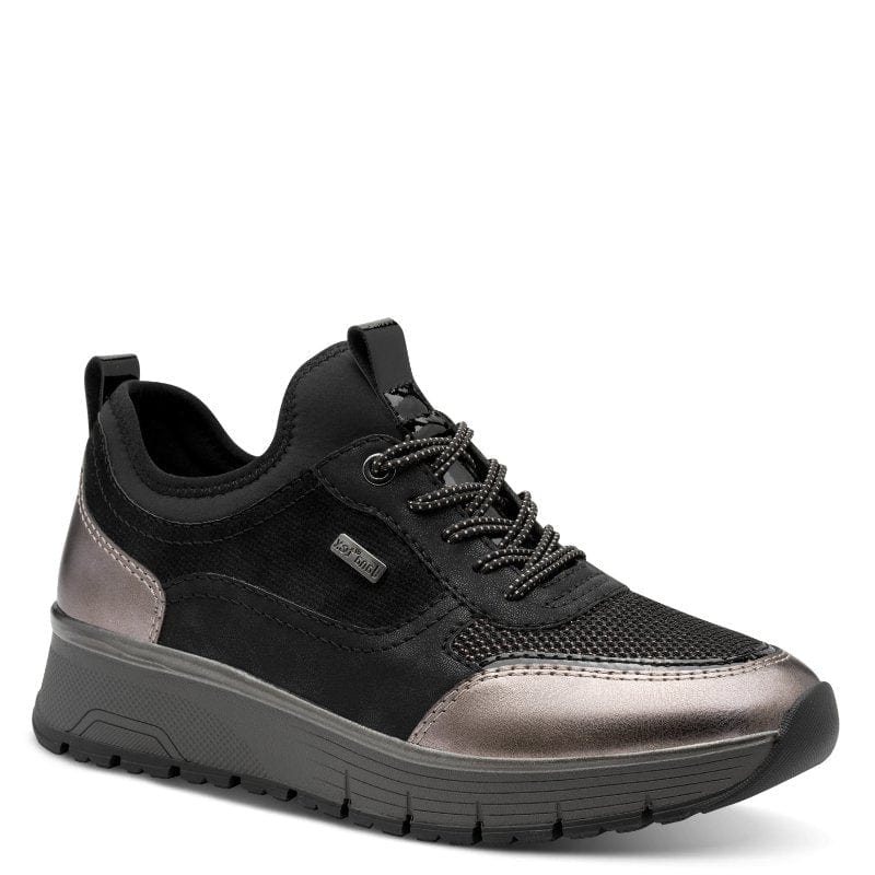 Jana Womens BLACK / 4UK Jana Womens Black Slip-On Fashion Trainer - 8-23760-45