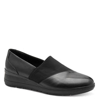 Jana Womens BLACK / 4UK Jana Womens Black Slip-On Leather Shoe 8-24700-45