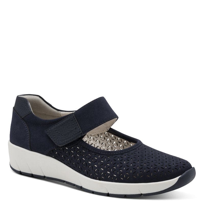 Jana Womens BLACK / 4UK Jana Womens Black Velcro Strap Shoe 8-24664-42