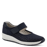 Jana Womens BLACK / 4UK Jana Womens Black Velcro Strap Shoe 8-24664-42