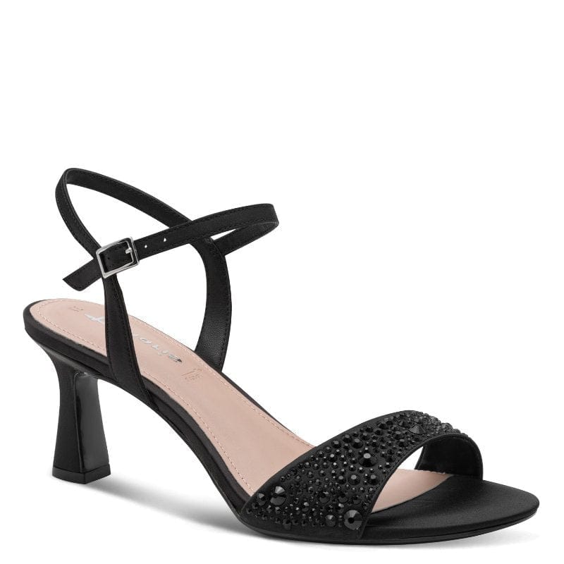 Jana Womens BLACK / 4UK Tamaris Womens Black Ankle Strap High Heel Sandal 1-28313-46