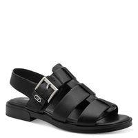 Jana Womens BLACK / 4UK Tamaris Womens Black Buckle Low Heel Sandal 1-28117-46